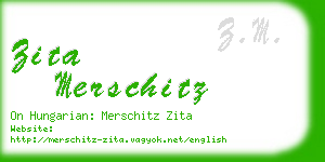 zita merschitz business card